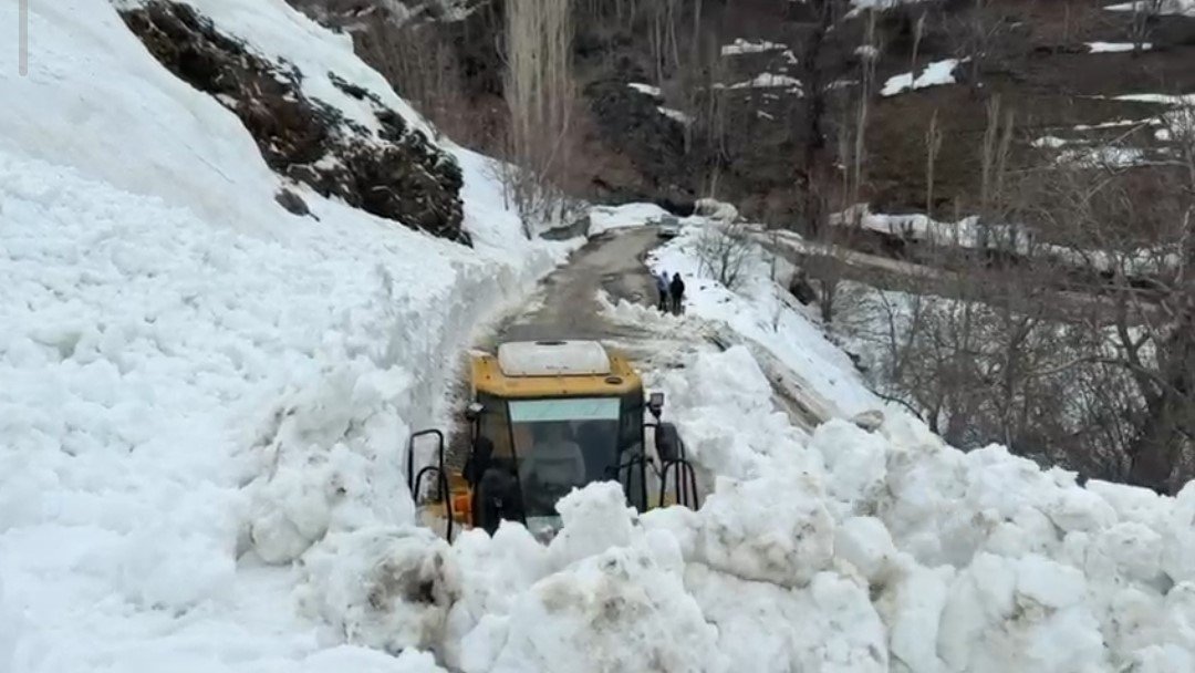Van'ın İlçesi Bahçesaray’da yola çığ düştü