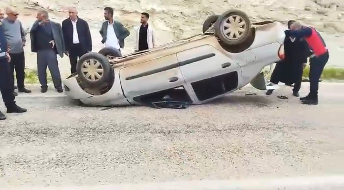 Kontrolden çıkan otomobil takla attı: 1 yaralı