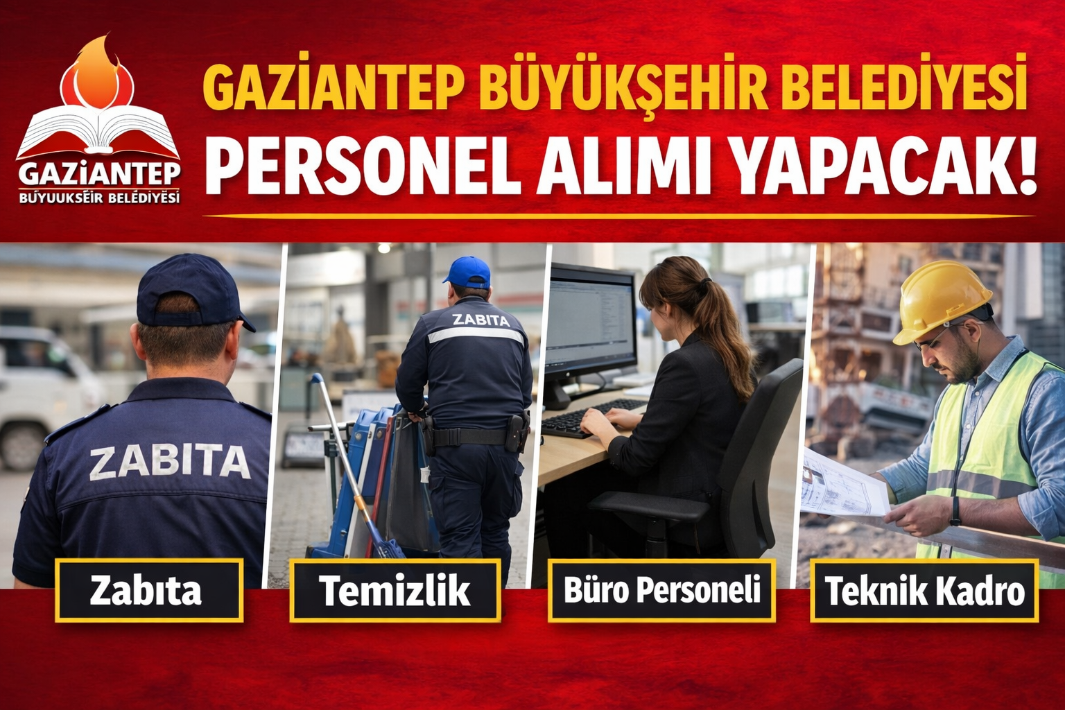Gaziantep Büyükşehir Belediyesi Personel Alımı Yapacak