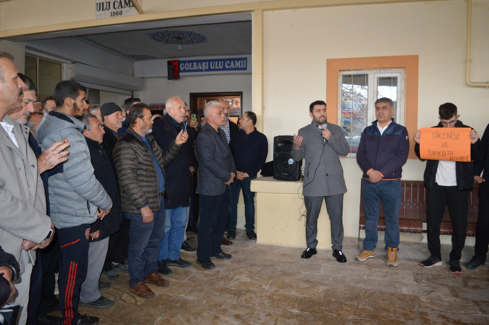 Gölbaşı Ulu Camii’nde Mescid-i Aksa İçin Basın Açıklaması Yapıldı