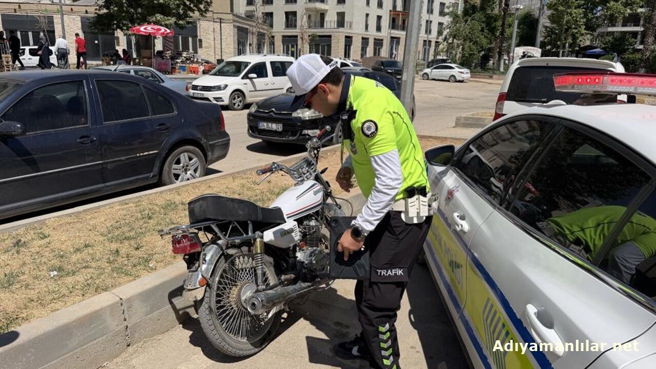 Adıyaman’da Ehliyetsiz Motosiklet Sürücüsüne Rekor Ceza
