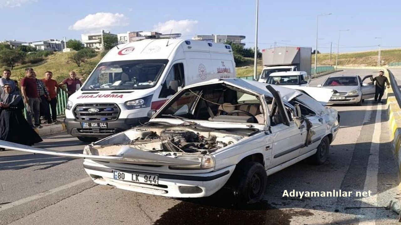 Adıyaman'da Takla Atan Otomobilde 1 Kişi Yaralandı