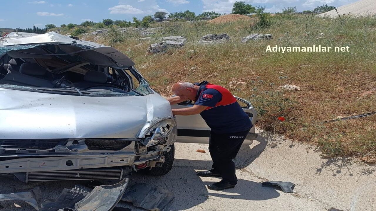 Sugözü Köyü mevkiinde bir araç takla attı: 1 ölü, 1 yaralı