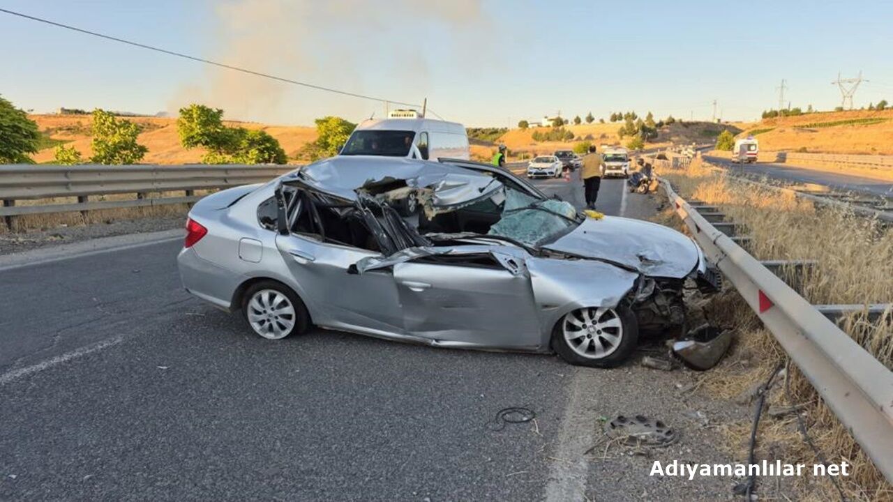Adıyaman-Gölbaşı Yolunda Kaza 3 Yaralı Var
