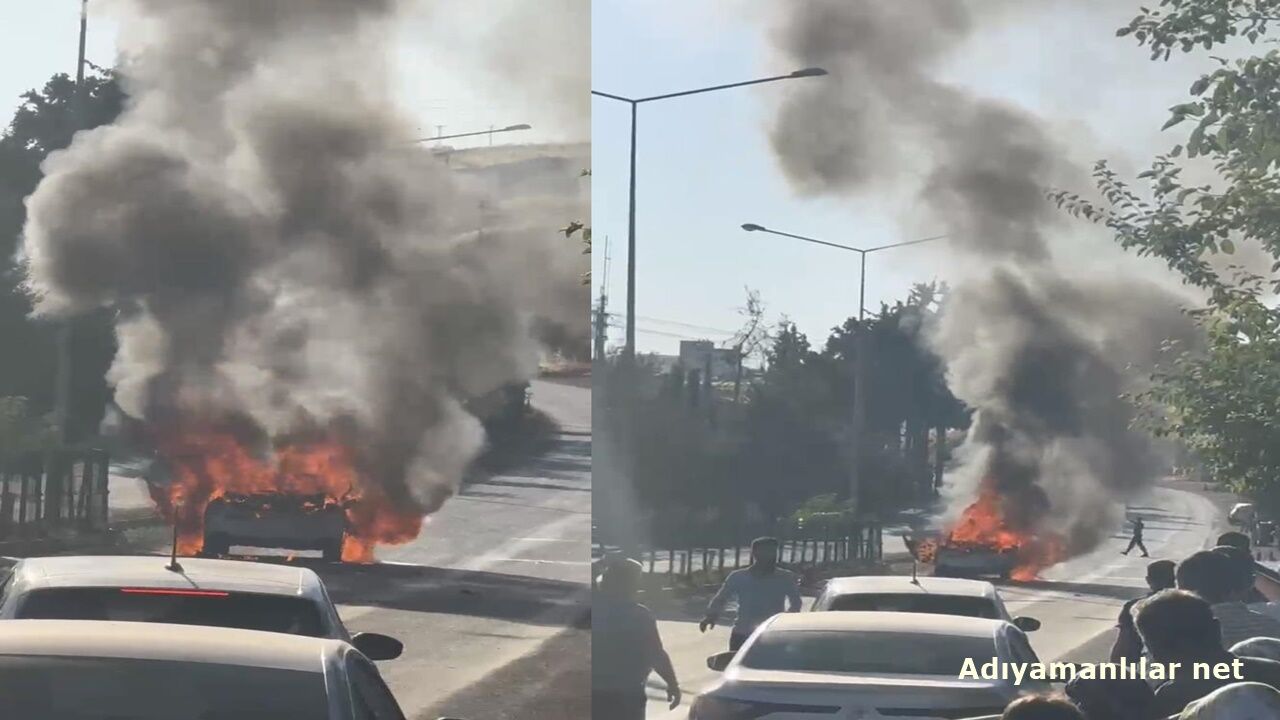 Şambayat'ta Seyir Halindeki Otomobil Alevlere Teslim Oldu