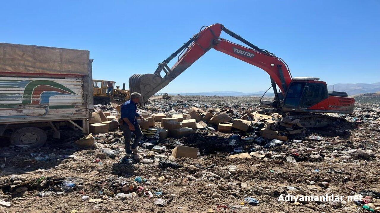 Adıyaman'da 7 Ton Kaçak Nargile Tütünü Bertaraf Edildi