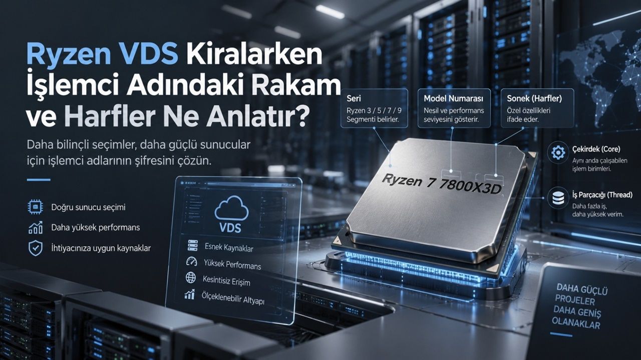 Ryzen VDS Kiralarken İşlemci Adındaki Rakam ve Harfler Ne Anlatır?
