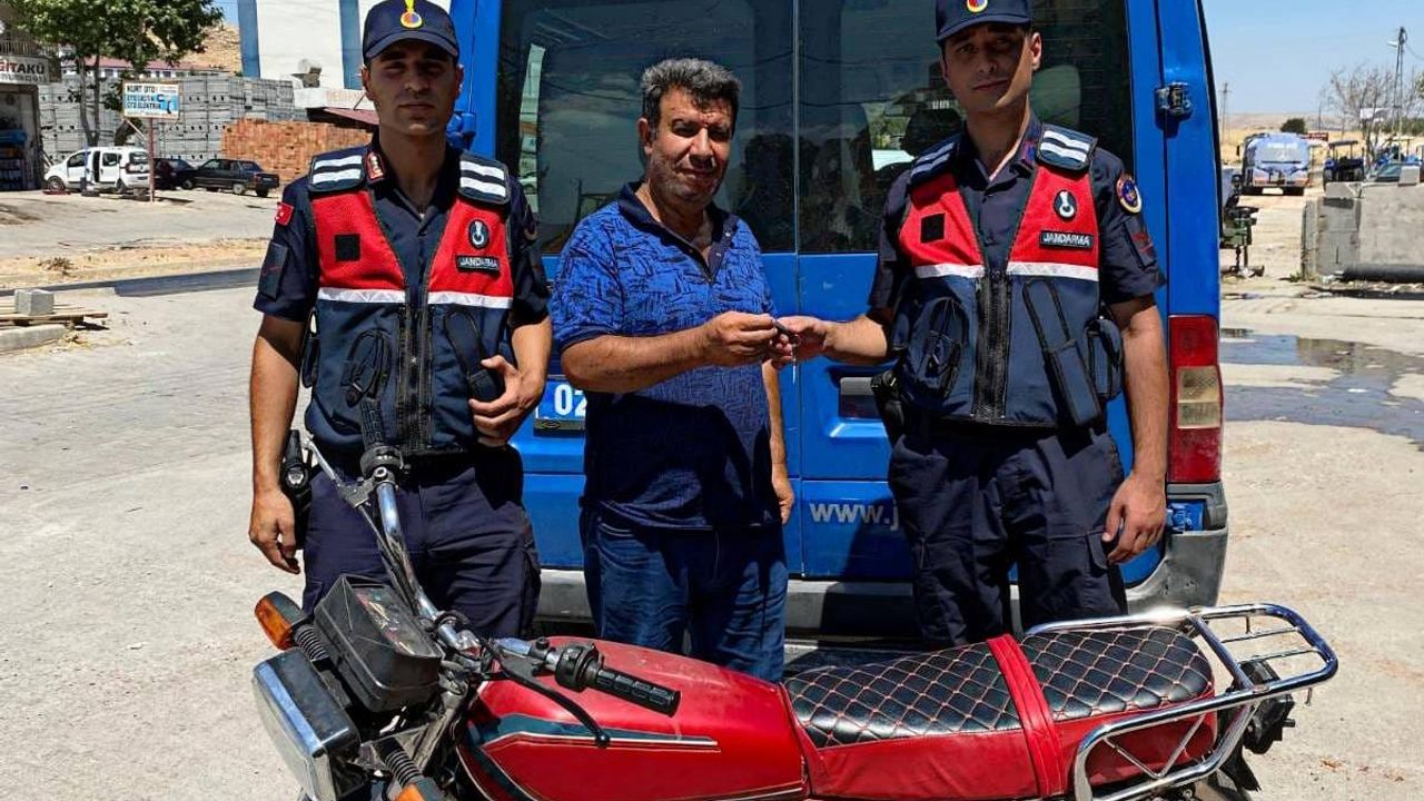 Gaziantep'te çalınan motosiklet Adıyaman'da bulundu