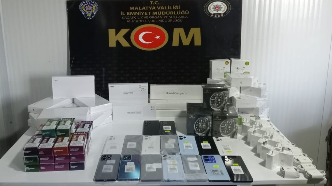 Malatya'da gümrük kaçağı elektronik cihazlara 1 gözaltı 