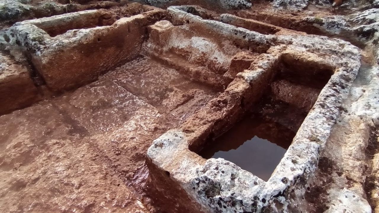 Perre Antik Kent'te ilk kez karşılaşılan yapı: 1800 yıllık boğa başı bulundu