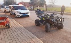 Gölbaşı'nda devrilen ATV motosiklet sürücüsü yaralandı