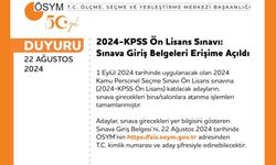 2024 KPSS Ön Lisans Sınavı giriş belgeleri erişime açıldı 