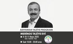 DEM Parti İl Eş Başkanı Coşkun: '9-10-11 Mayıs tarihlerinde, Adıyaman Merinos Taziye Evi’ndeyiz' 