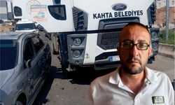 Kahta Belediyesi’ne ait çöp kamyonu kazaya karıştı: Mağdur vatandaş hakkını arıyor 