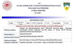 Adıyaman çevresinde kuvvetli rüzgar ve fırtına uyarısı 