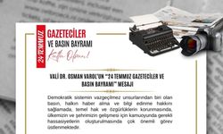 Vali Dr. Varol’dan 24 Temmuz mesajı: ‘Basın, Adıyaman’ın yeniden inşasında önemli rol üstlendi’