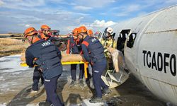 Adıyaman Havalimanı'nda olası uçak kazasına karşı tatbikat düzenlendi