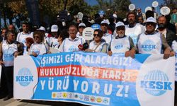 KESK'in KHK yürüyüşü Adıyaman'da gergin başladı: 'Anayasal hakkımızı müzakere ettirmeyiz' - Videolu Haber