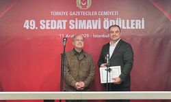Adıyamanlı Gazeteci Erdoğan Yapık'a Türkiye Gazeteciler Cemiyeti'nden Sedat Simavi ödülü