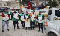 Kahta Belediyesi'nden soğuk hava ve buzlanmaya karşı çalışma