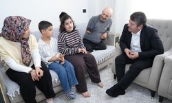 Başkan Tutdere'den depremzede aileye bayram ziyareti