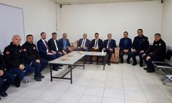 Protokol üyelerinden Kahta İtfaiye Müdürlüğü'ne bayram ziyareti