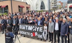 Adıyaman'da Eğitim-Bir-Sen ve Türk Eğitim-Sen’den Şiddete Karşı Ortak Açıklama