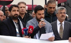 Adıyaman'da  İsrail'e Filistin Dayanışma Platformundan tepki