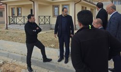 Gölbaşı Harmanlı Beldesinde kalıcı konutlar ve cami inşaatı incelendi