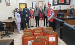 Kahta Devlet Hastanesi'ne kızılay heyetinden anlamlı hastane ziyareti