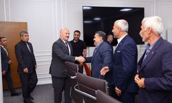 Vali Abdullah Küçük'e muhtarlardan hayırlı olsun ziyareti