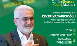 HÜDA PAR Genel Başkanı Yapıcıoğlu Kahta Kongresine katılacak