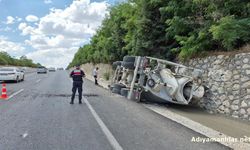 Adıyaman'da Beton Mikseri Devrildi 1 Ağır Yaralı