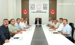 Adıyaman'da Eğitim Çalışmaları Haftalık Toplantıda Değerlendirildi