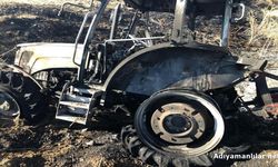 Adıyaman'da Traktör Anız Yangınında Yandı