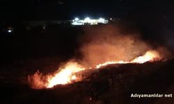 Kahta Baraj Yolunda Çıkan Anız Yangını Korkuttu