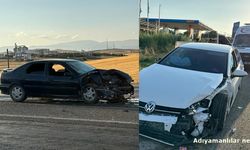 Şambayat Yakınlarında İki Otomobil Çarpıştı 4 Yaralı