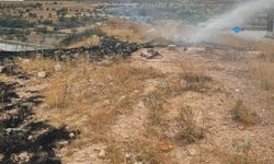 Besni'de anız yangını binalara sıçramadan söndürüldü