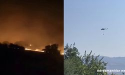 Gerger'de Orman Yangınına Havadan Ve Karadan Müdahale