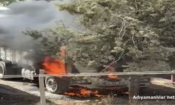 Mardin'de Park Halindeki Kamyon Alevlere Teslim Oldu