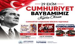 Adıyaman’da 29 Ekim’de Ücretsiz Otobüs, Sergi Ve Konser