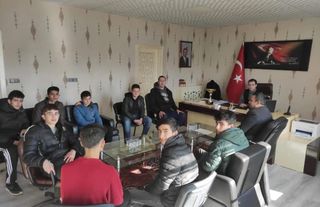 Sincik Basketbol takımından Kaymakam Ünsal'a ziyaret