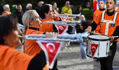 Başkentli kadınlardan kadına şiddete "bandolu"tepki