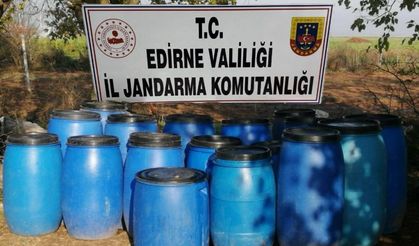 Edirne'de 2 bin litre kaçak şarap!