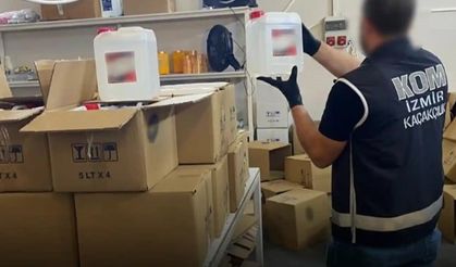 İzmir'de yılbaşı öncesi sahte içki ve tütün operasyonu