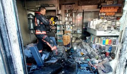 Malatya’da konteyner iş yerinde yangın