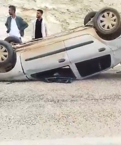 Kontrolden çıkan otomobil takla attı: 1 yaralı