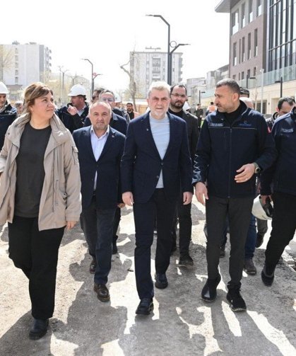 Başkan Görgel'den kentsel tasarım alanlarında yerinde inceleme