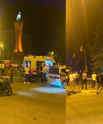 Adıyaman'da Saat Kulesi Kavşağı'nda Kaza 1 Yaralı