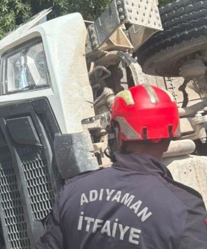 Adıyaman'da Mikser Kazasında Kurtarma Anları Kamerada